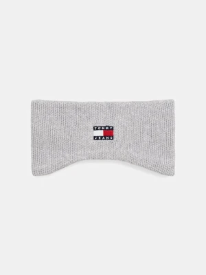 Tommy Jeans opaska na głowę bawełniana kolor szary AW0AW17898