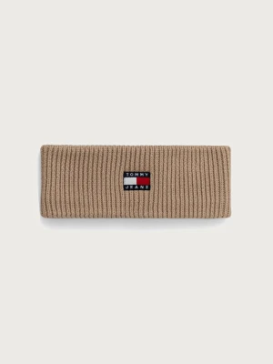 Tommy Jeans opaska na głowę damska bawełniana beżowy