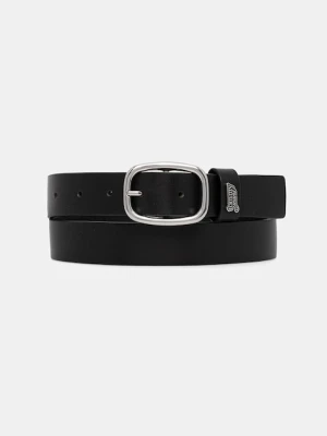 Tommy Jeans pasek damski skórzany czarny