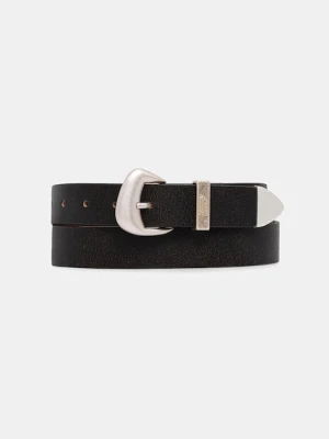Tommy Jeans pasek damski skórzany czarny