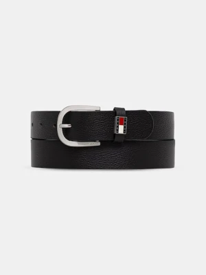 Tommy Jeans pasek męski skórzany czarny