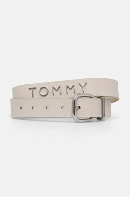 Tommy Jeans pasek skórzany damski kolor beżowy AW0AW16255