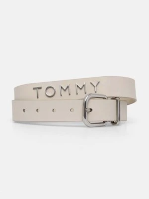 Tommy Jeans pasek skórzany damski kolor beżowy AW0AW16255