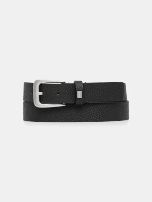 Tommy Jeans pasek skórzany damski kolor czarny AW0AW17586