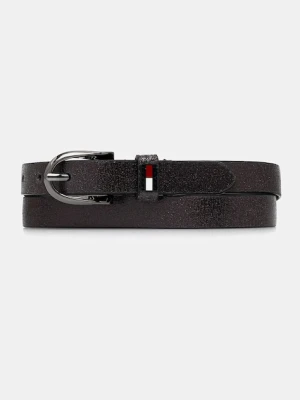 Tommy Jeans pasek skórzany damski kolor czarny AW0AW17917