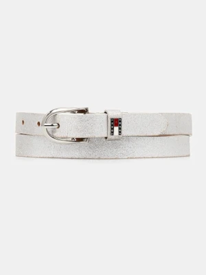 Tommy Jeans pasek skórzany damski kolor srebrny AW0AW17917