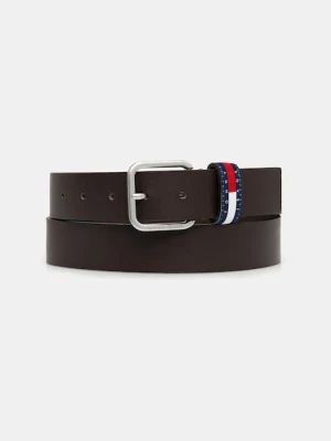 Tommy Jeans pasek skórzany męski kolor brązowy AM0AM13688