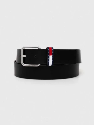 Tommy Jeans pasek skórzany męski kolor czarny AM0AM12337