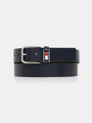 Tommy Jeans pasek skórzany męski kolor granatowy AM0AM13414