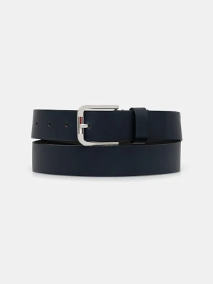 Tommy Jeans pasek skórzany męski kolor granatowy AM0AM13686