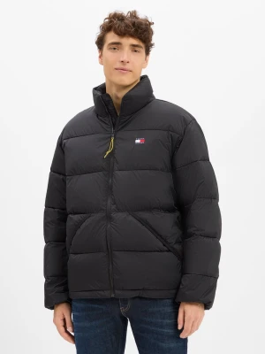Tommy Jeans Pikowana kurtka męska Mężczyźni czarny jednolity,
