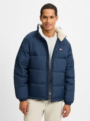 Tommy Jeans Pikowana kurtka męska Mężczyźni Sztuczne włókno niebieski jednolity,