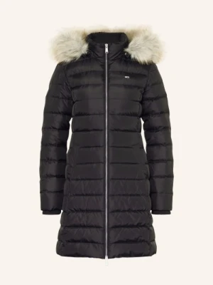 Tommy Jeans Płaszcz Puchowy Z Odpinanym Sztucznym Futrem schwarz