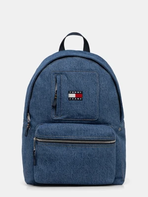 Tommy Jeans plecak jeansowy męski kolor niebieski duży gładki AM0AM14052