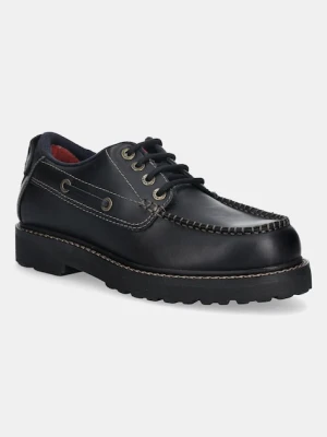 Tommy Jeans półbuty skórzane ARCHIVE 01 BOAT SHOE LEATHER