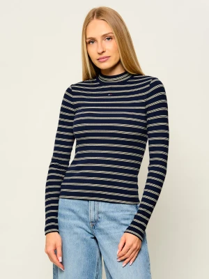 Tommy Jeans Półgolf | Slim Fit granatowy