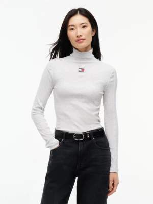 Tommy Jeans Półgolf | Slim Fit szary