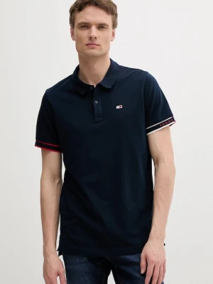 Tommy Jeans polo bawełniane granatowy