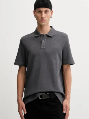 Tommy Jeans polo bawełniane szary