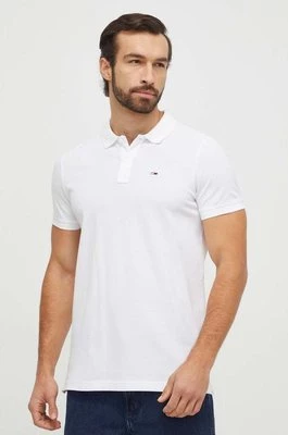 Tommy Jeans polo bawełniane kolor biały DM0DM18312