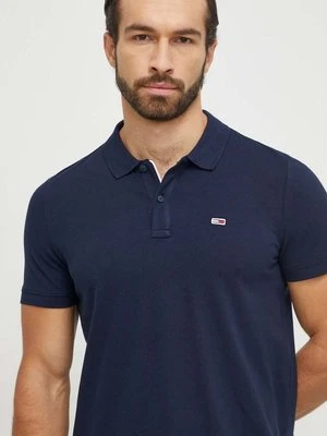 Tommy Jeans polo bawełniane kolor granatowy DM0DM18312