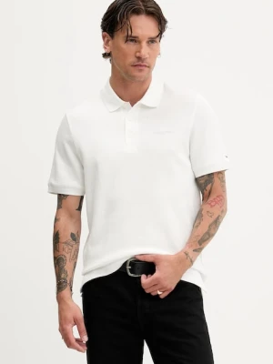 Tommy Jeans polo bawełniane męski kolor biały gładki DM0DM21935