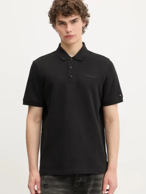 Tommy Jeans polo bawełniane męski kolor czarny gładki DM0DM21935