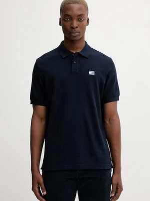 Tommy Jeans polo bawełniane męski kolor granatowy z aplikacją DM0DM22063