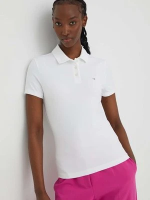 Tommy Jeans polo damski kolor beżowy DW0DW17220