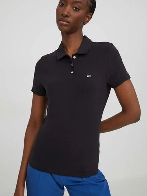 Tommy Jeans polo damski kolor czarny DW0DW17220