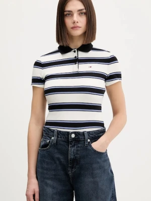 Tommy Jeans polo damski kolor czarny DW0DW21931