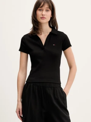 Tommy Jeans polo damskie bawełniane z elastanem