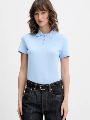 Tommy Jeans polo damskie bawełniane z elastanem