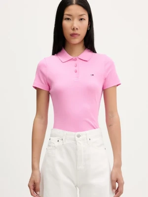 Tommy Jeans polo damskie bawełniane z elastanem