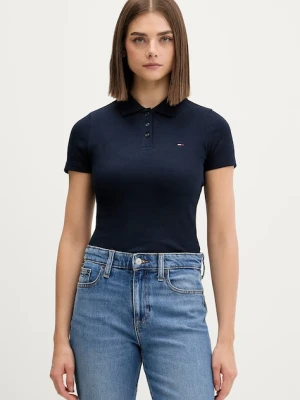Tommy Jeans polo damskie bawełniane z elastanem