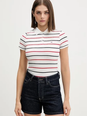 Tommy Jeans polo damskie bawełniane z elastanem
