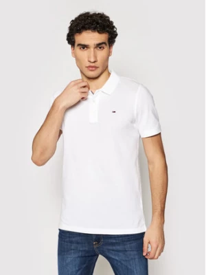 Tommy Jeans Polo DM0DM04266 Biały Slim Fit