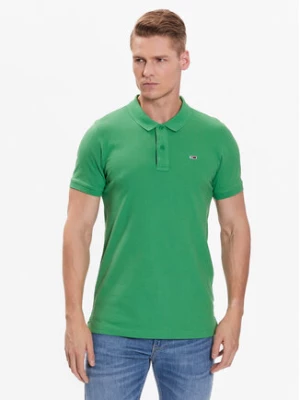 Tommy Jeans Polo DM0DM15940 Zielony Slim Fit