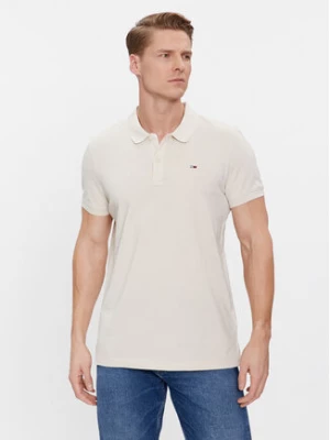 Tommy Jeans Polo DM0DM18312 Beżowy Slim Fit