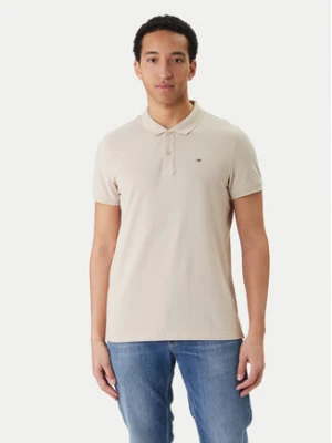 Tommy Jeans Polo DM0DM20676 Beżowy Slim Fit