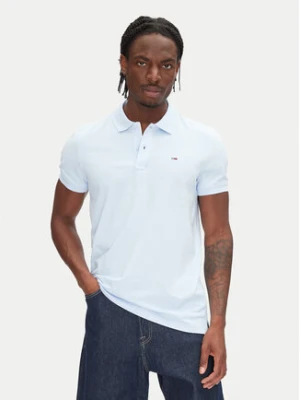 Tommy Jeans Polo DM0DM20676 Błękitny Slim Fit