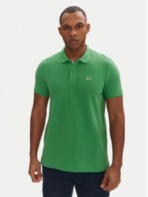 Tommy Jeans Polo DM0DM20676 Zielony Slim Fit