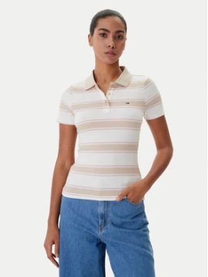 Tommy Jeans Polo DW0DW22327 Beżowy Slim Fit