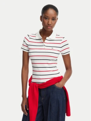 Tommy Jeans Polo DW0DW22327 Biały Slim Fit