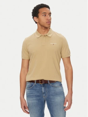 Tommy Jeans Polo Linear DM0DM20914 Beżowy Regular Fit