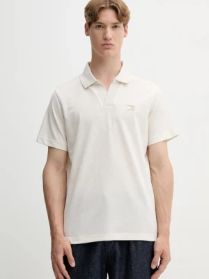 Tommy Jeans polo męski kolor beżowy gładki DM0DM21657