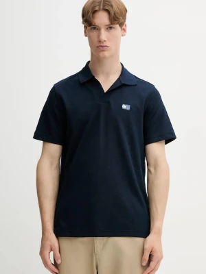 Tommy Jeans polo męski kolor granatowy gładki DM0DM21657