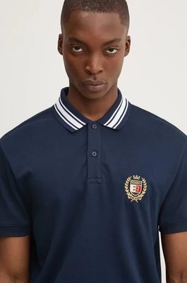 Tommy Jeans polo męski kolor granatowy z aplikacją DM0DM19624