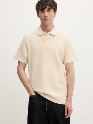 Tommy Jeans polo męskie bawełniane beżowy