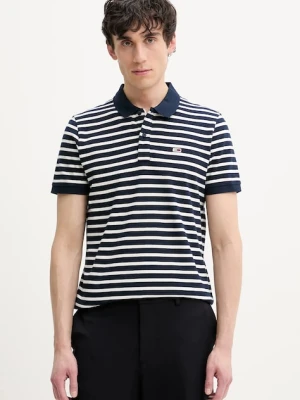 Tommy Jeans polo męskie bawełniane granatowy